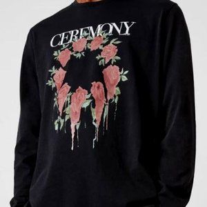 ALLSAINTS 'Ceremony' Black Graphic Long-Sleeve T-Shirt